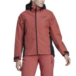 Veste Imperméable Femme Adidas Terrex Gore-Tex Paclite -Promos Randonnée Boutique adidas hh9174 4 apparel on model front view white