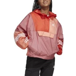 Veste Imperméable à Capuche Femme Adidas Wind.RDY -Promos Randonnée Boutique adidas hn3738 4 apparel on model front view white