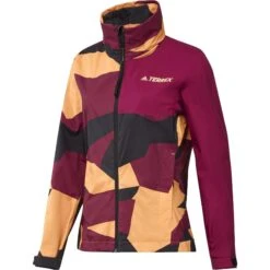 Veste De Pluie Femme Adidas Terrex Primegreen Allover -Promos Randonnée Boutique gm4783 app virtual standard white