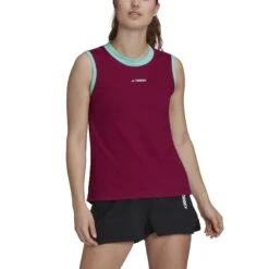 Débardeur Femme Adidas Terrex Graphic -Promos Randonnée Boutique gp0047 app on model front white