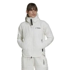 Veste Femme Adidas Terrex MYSHELTER PrimaLoft Padded 8 Veste Femme Adidas Terrex MYSHELTER PrimaLoft Padded -Promos Randonnée Boutique gq3676 app on model standard white