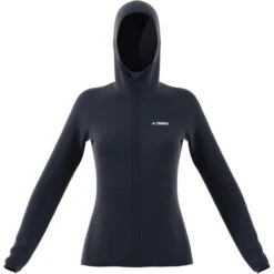 Veste Femme Adidas Terrex Tech Fleece Lite Ed -Promos Randonnée Boutique gu3809 app virtual front white