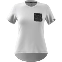 T-shirt Femme Adidas Terrex Pocket Graphic -Promos Randonnée Boutique gu8983 app virtual front white