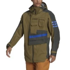 Veste De Pluie Adidas Terrex Xploric -Promos Randonnée Boutique gv1620 app on model front white