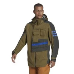 Veste De Pluie Adidas Terrex Xploric -Promos Randonnée Boutique gv1620 app on model standard white