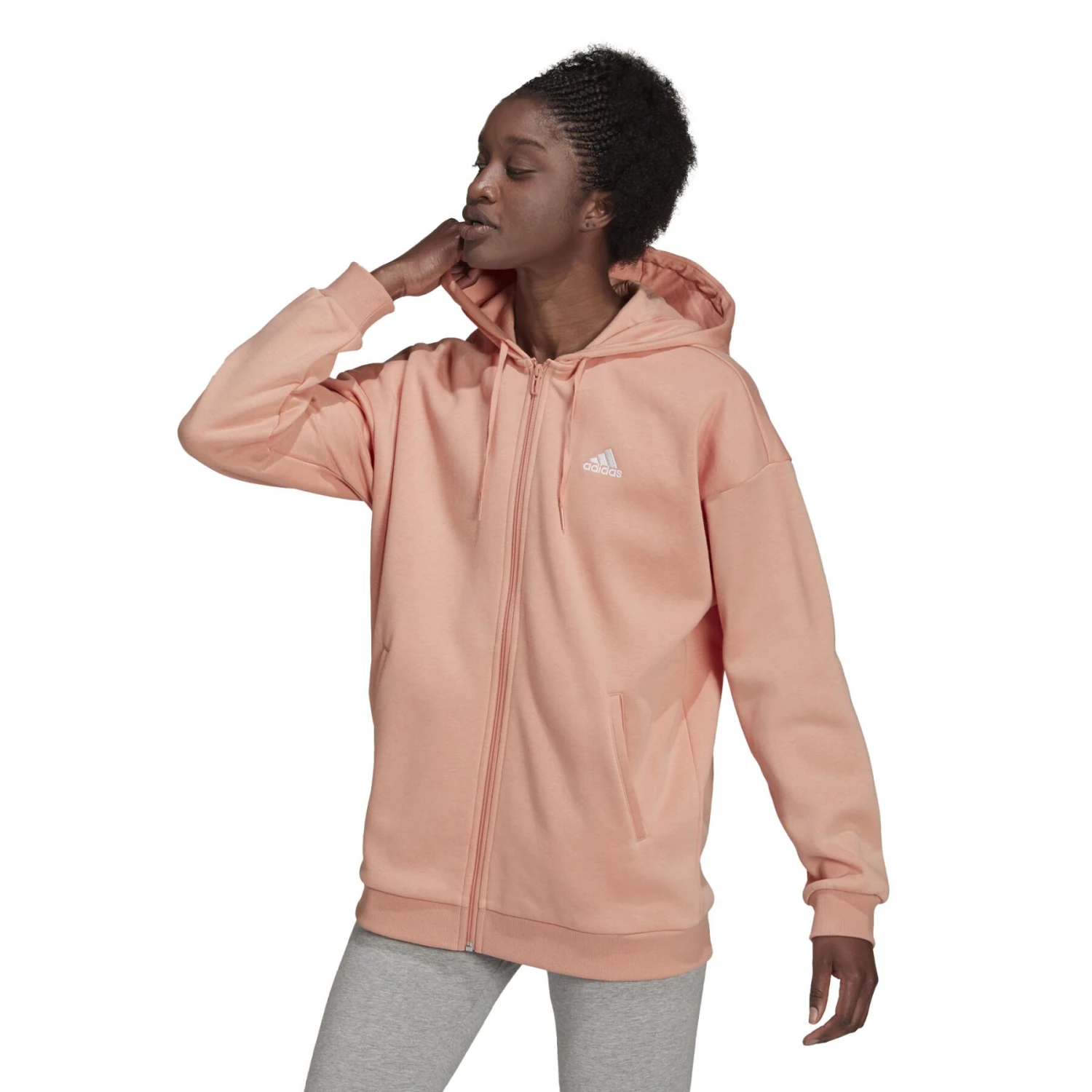 Veste Femme Adidas Essentials Small Logo Full-Zip 3 Veste Femme Adidas Essentials Small Logo Full-Zip – Image 3