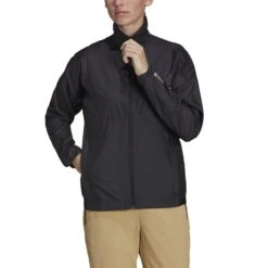 Veste Femme Adidas Terrex Multi Wind 8 Veste Femme Adidas Terrex Multi Wind -Promos Randonnée Boutique h53410 app on model front white