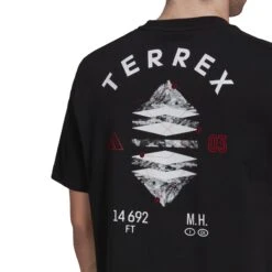 T-shirt Adidas Terrex Mountain Landscape Graphic -Promos Randonnée Boutique he1769 app on model detail 2 white