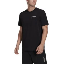 T-shirt Adidas Terrex Mountain Landscape Graphic -Promos Randonnée Boutique he1769 app on model front white