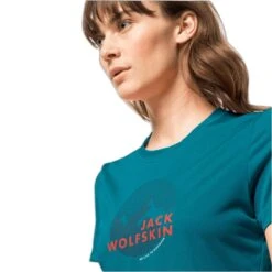 T-shirt Femme Jack Wolfskin Hiking Graphic -Promos Randonnée Boutique jack wolfskin 1808941 1395 3